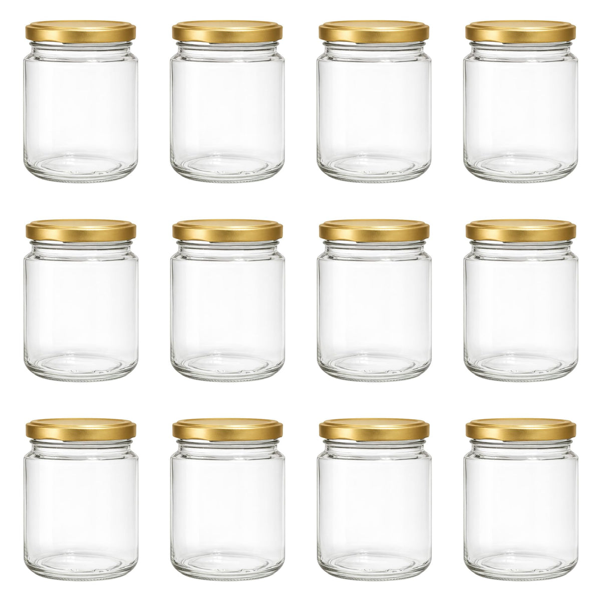 Einmachgläser-Set mit Schraubdeckel (12x 275 ml), 275 ml 12