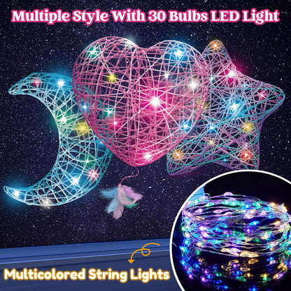 3D-Fadenkunst-Set mit 30 mehrfarbigen LEDs