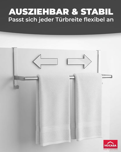 Handtuchstange ohne Bohren, verstellbar & kratzsicher, Edelstahl