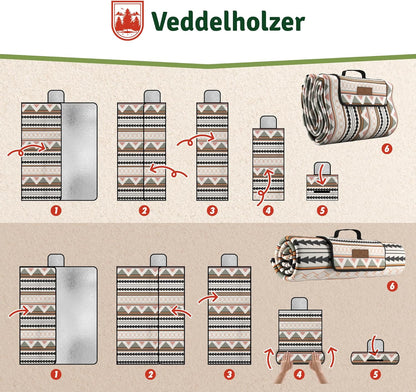 Boho Picknickdecke XXL wasserdicht & sandfest, Boho
