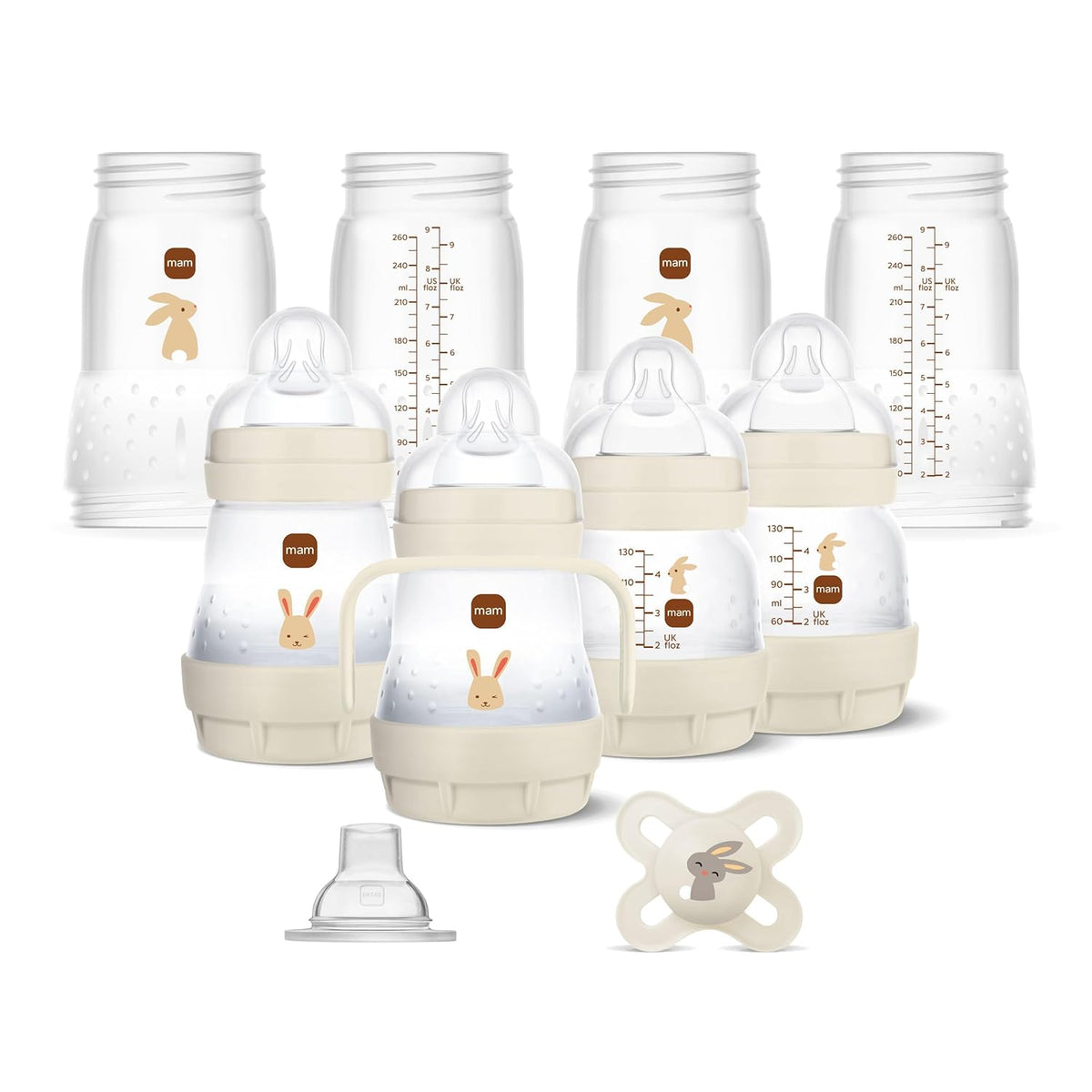 Anti-Kolik Babyflaschen-Set, Beige