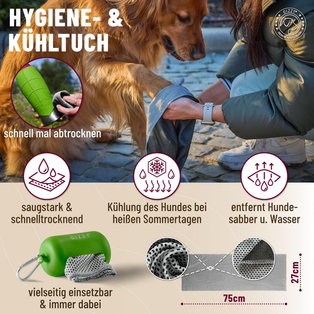 Trinkflasche für Hunde für unterwegs, Apfelgrün 800 ml