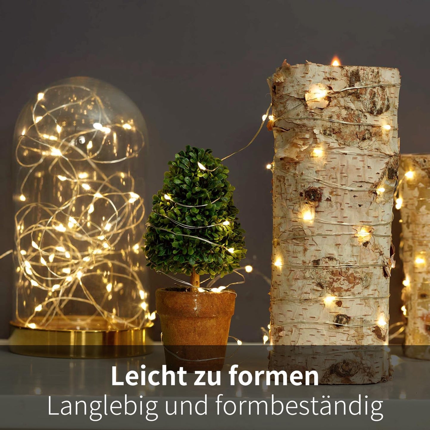 LED-Lichterkette, 300LED|Warmweiss 8 Modi Timer Dimmbar