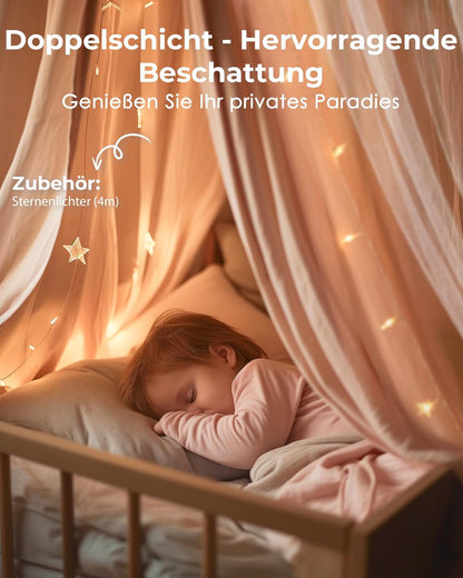 Betthimmel mit Sternenlichtern, H269 x B65 cm (1er Pack)