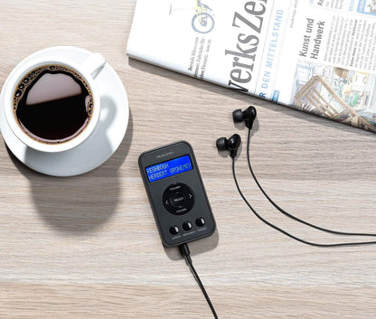 Digitales Mini-Taschenradio mit DAB+/FM und Kopfhörern