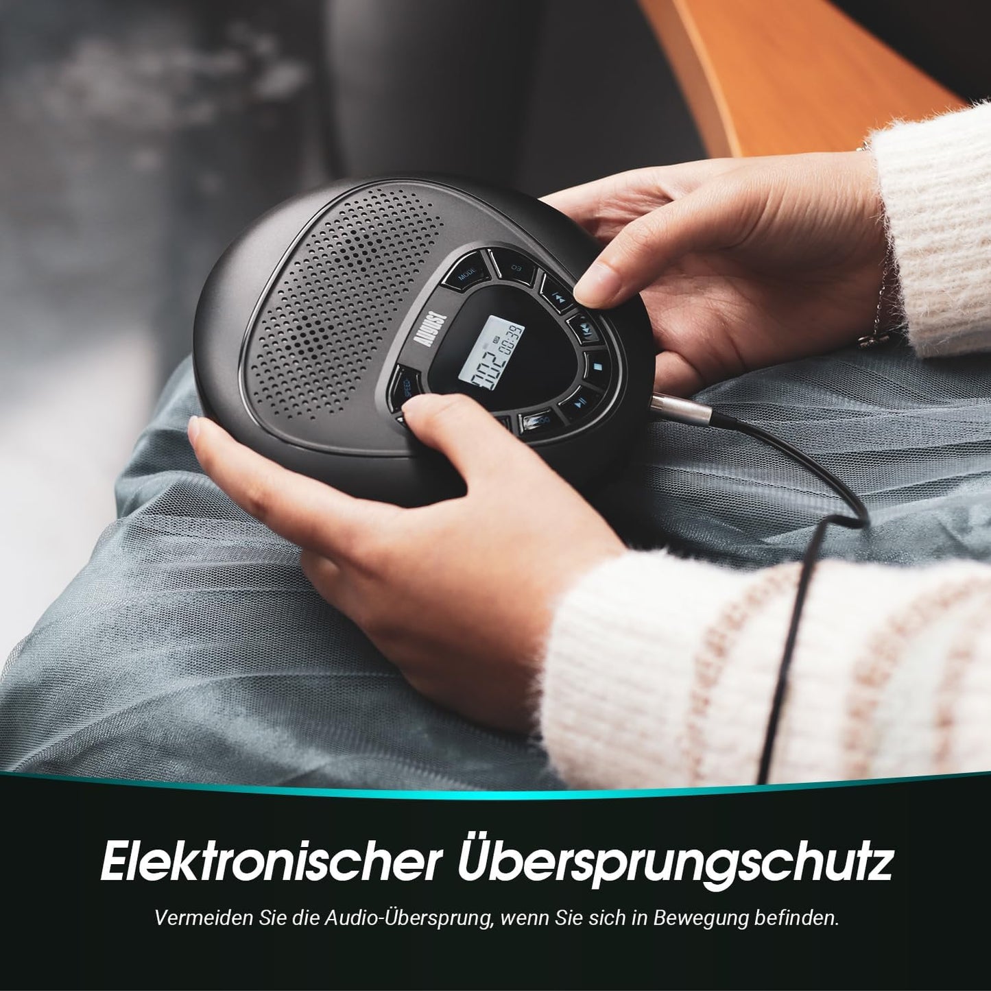 Tragbarer CD-Player SE10B, Grau