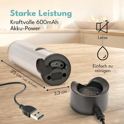 Elektrischer Milchaufschäumer mit USB-Anschluss