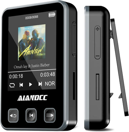 MP3 Player mit Sport Clip & Armband, Schwarz