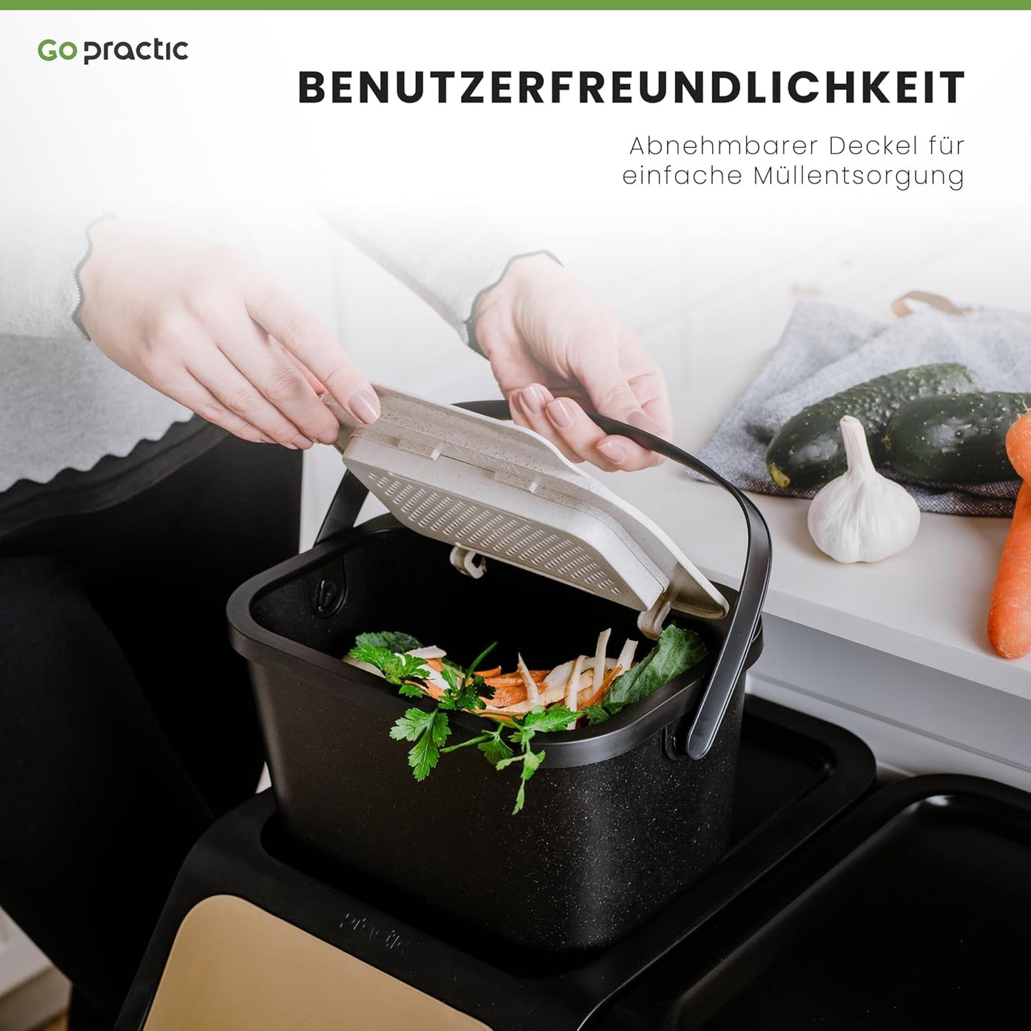 Mini Bini Komposteimer mit Aktivkohlefilter