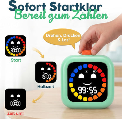 Visueller Timer für Kinder, Grün