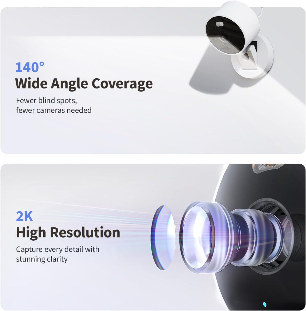 2K Sicherheitskamera G100 mit HomeKit Integration, Weiß