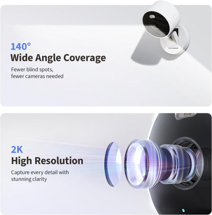 2K Sicherheitskamera G100 mit HomeKit Integration, Weiß