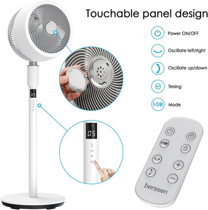 Standventilator mit 3D-Oszillation & Fernbedienung