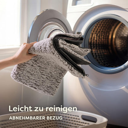 Selbstheizende Katzendecke mit rutschfester Unterseite, Grau
