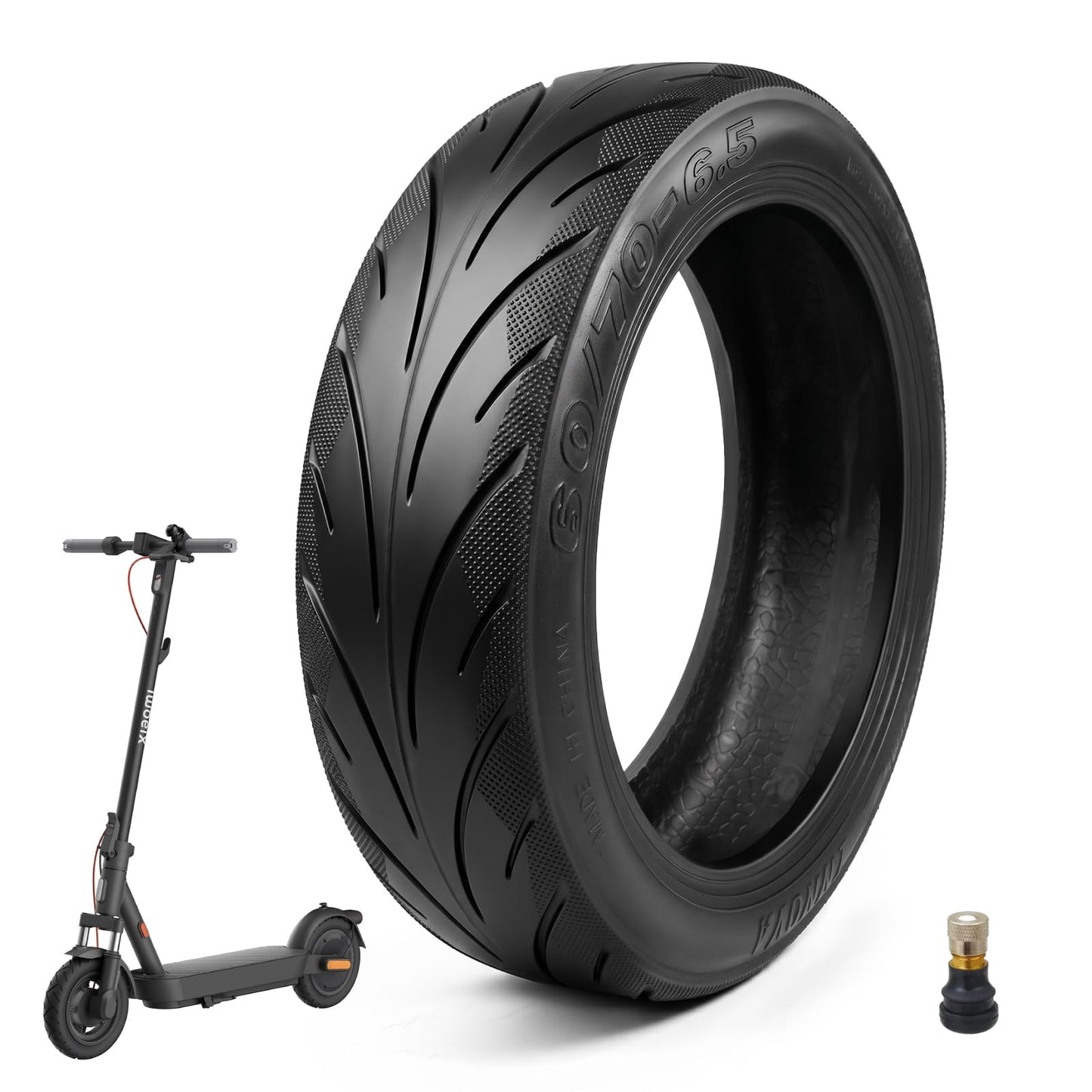 Tubeless Ersatzreifen für Elektroroller 10 Zoll, Tubeless-Reifen 1 Stück