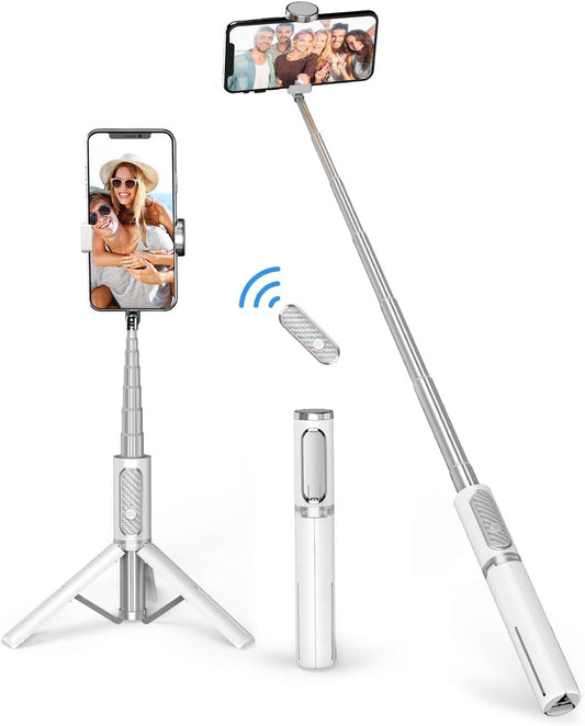 Bluetooth 3 in 1 Selfiestick, Weiß