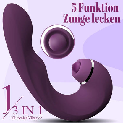 Erotik Butterfly Vibrator mit Klitoris- und G-Punkt-Stimulation, Purple