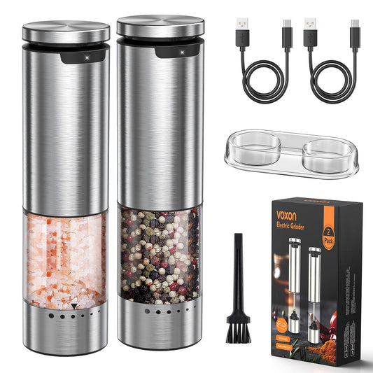 2er-Set Salz- und Pfeffermühle, Silber