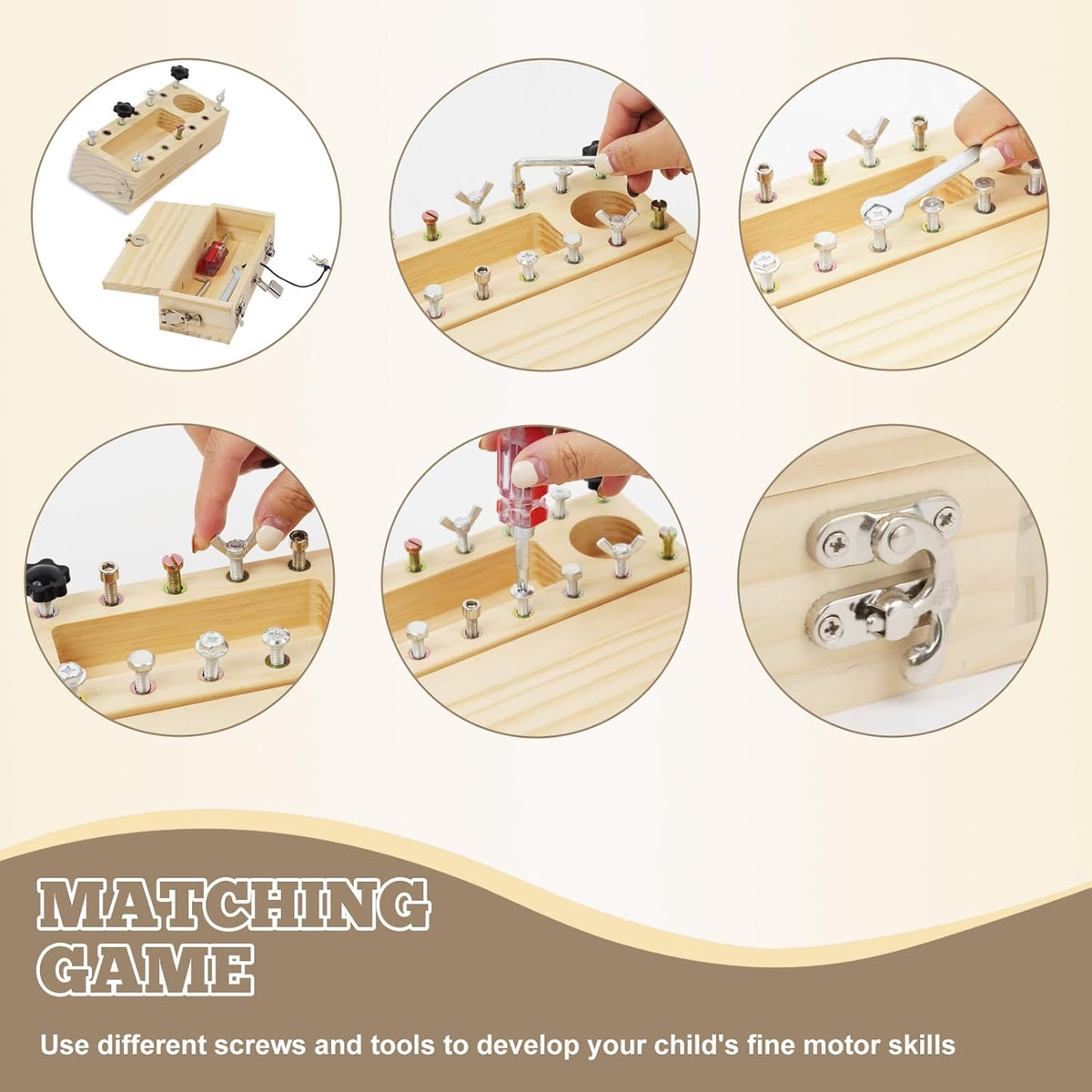 Busy Board mit Schloss, Montessori A