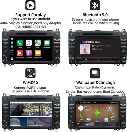 Android 10 Autoradio für Mercedes Benz Viano/Sprinter