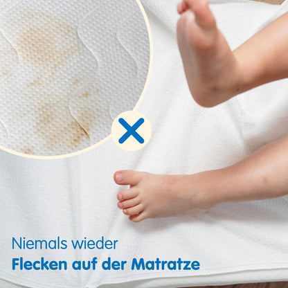 Wasserdichter Matratzenschoner für Kinder, Weiss 80x160 cm