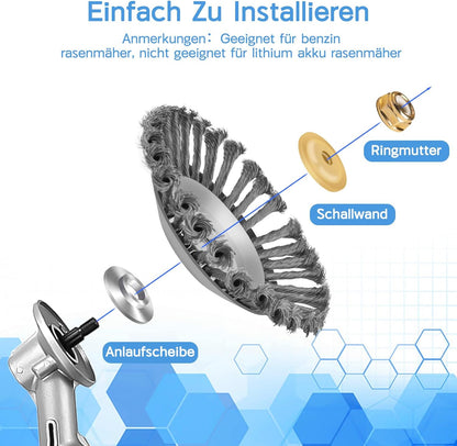 Unkrautbürste für Rasentrimmer