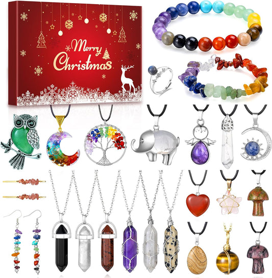 Schmuck-Adventskalender mit Edelsteinen