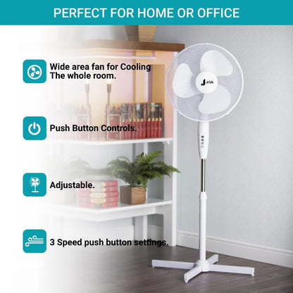 Leiser Standventilator 40 cm, höhenverstellbar