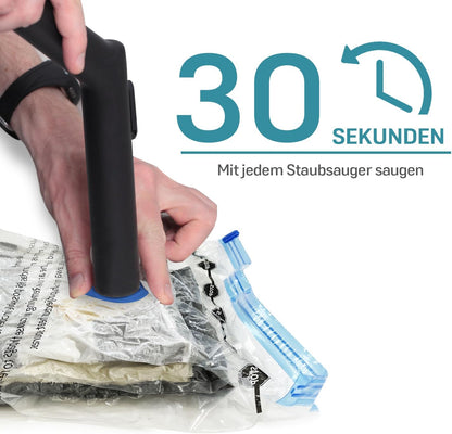 Vakuumbeutel-Set für Kleidung (12 Stück), 12 Stück (4XL + 4L + 4S)