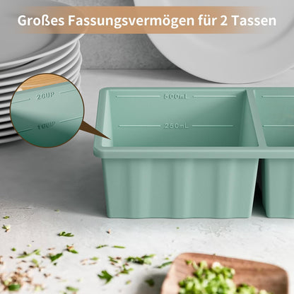 2er-Set Gefrierform-Set mit Deckel