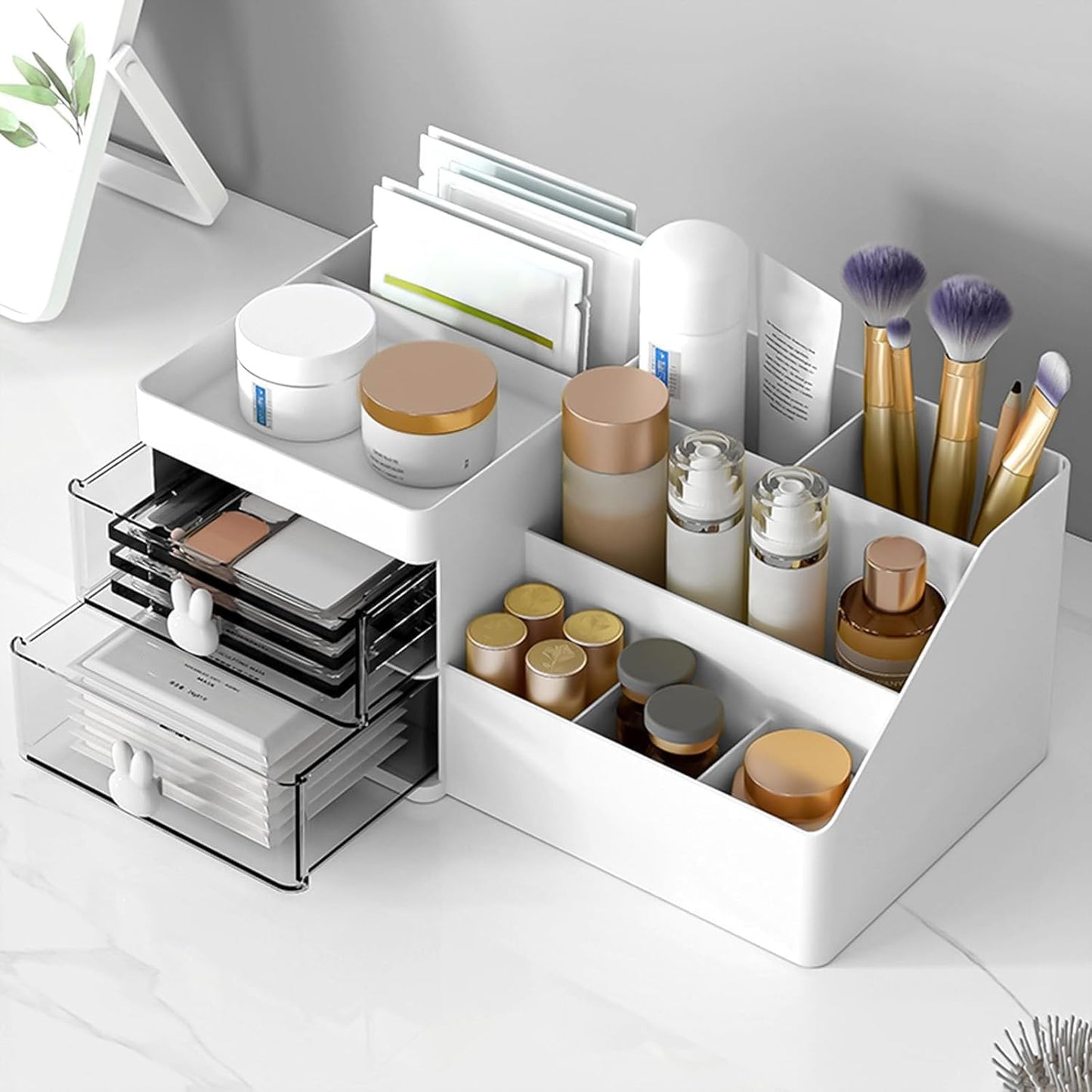 Kosmetik Organizer mit Schubladen, Weiss