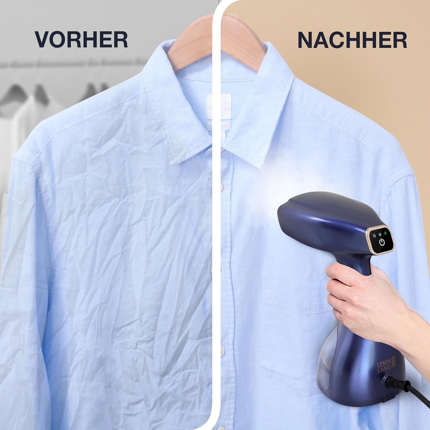 Dampfbügeleisen, Blau