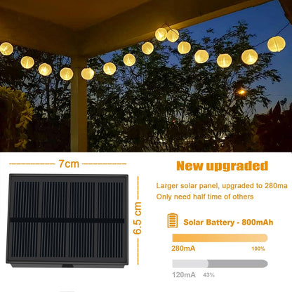 Solar-Lichterkette Lampions, 50 LED