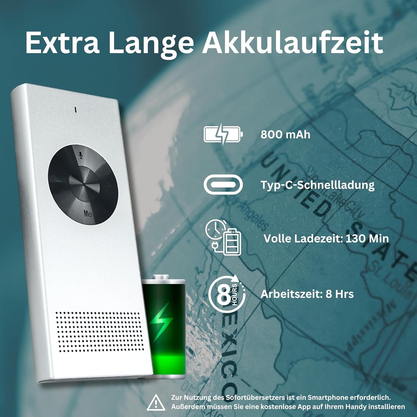 Zwei-Wege-Echtzeit-Übersetzer für 60+ Sprachen