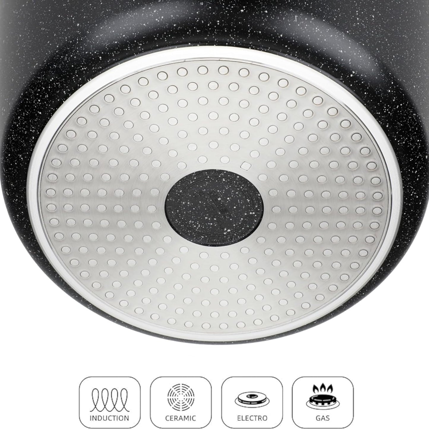 Kochtopf mit Antihaftbeschichtung, Induktion (15L), Schwarz 15L Ø 32 cm