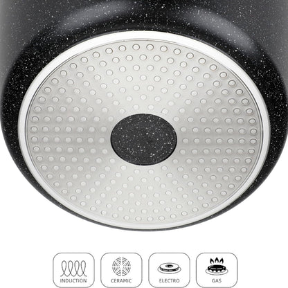 Kochtopf mit Antihaftbeschichtung, Induktion (15L), Schwarz 15L Ø 32 cm