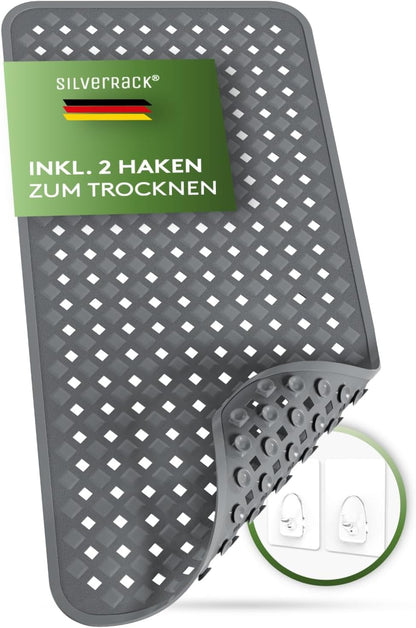 Antirutsch-Badewannenmatte (88x40 cm), 88 x 40 Dunkelgrau