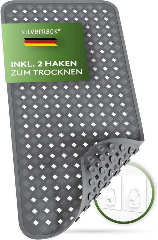 Antirutsch-Badewannenmatte (88x40 cm), 88 x 40 Dunkelgrau