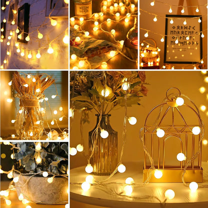 LED Lichterkette mit Fernbedienung, 300 LEDs, dimmbar, Warmweiß-b 39M