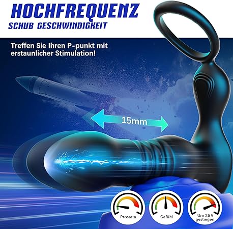 Anal Vibrator mit Penisring