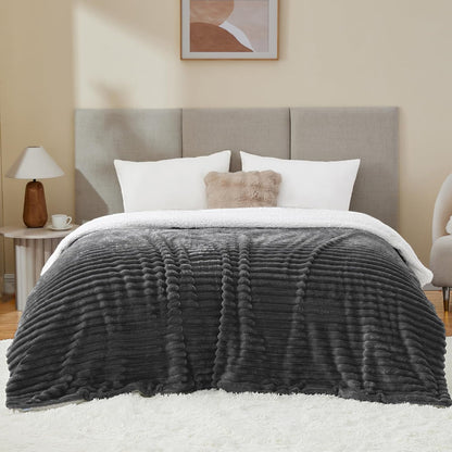 Sherpa Kuscheldecke, 220 x 240 cm, 220 x 240 cm Grau