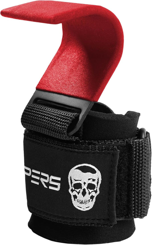 Gewichthebe-Haken mit Handgelenkstütze, rot