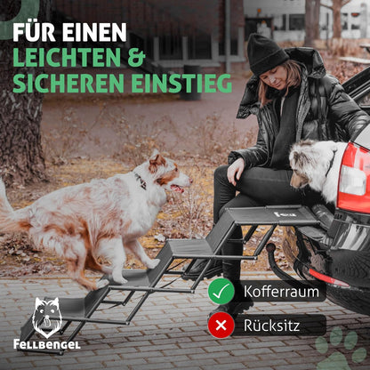 Klappbare Hundetreppe, 4 Stufen Schwarz