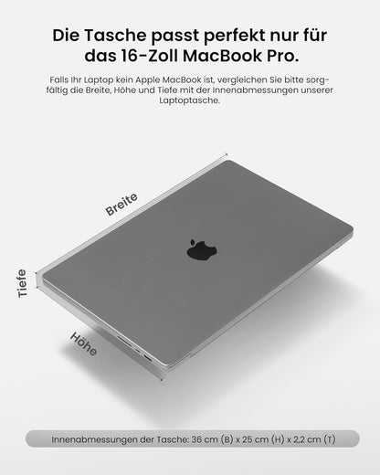 Laptop-Schutzhülle für 16 Zoll (MacBook Pro, ASUS, Dell), 16 Zoll für MacBook Pro 16 Schwarz