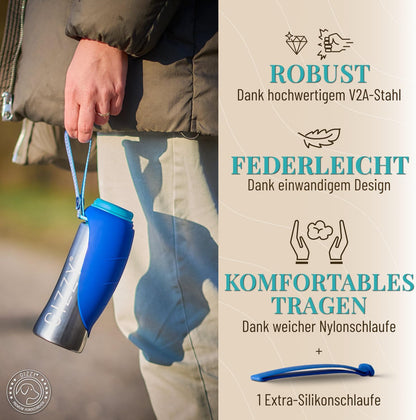 Trinkflasche für Hunde für unterwegs, Ozeanblau 800 ml