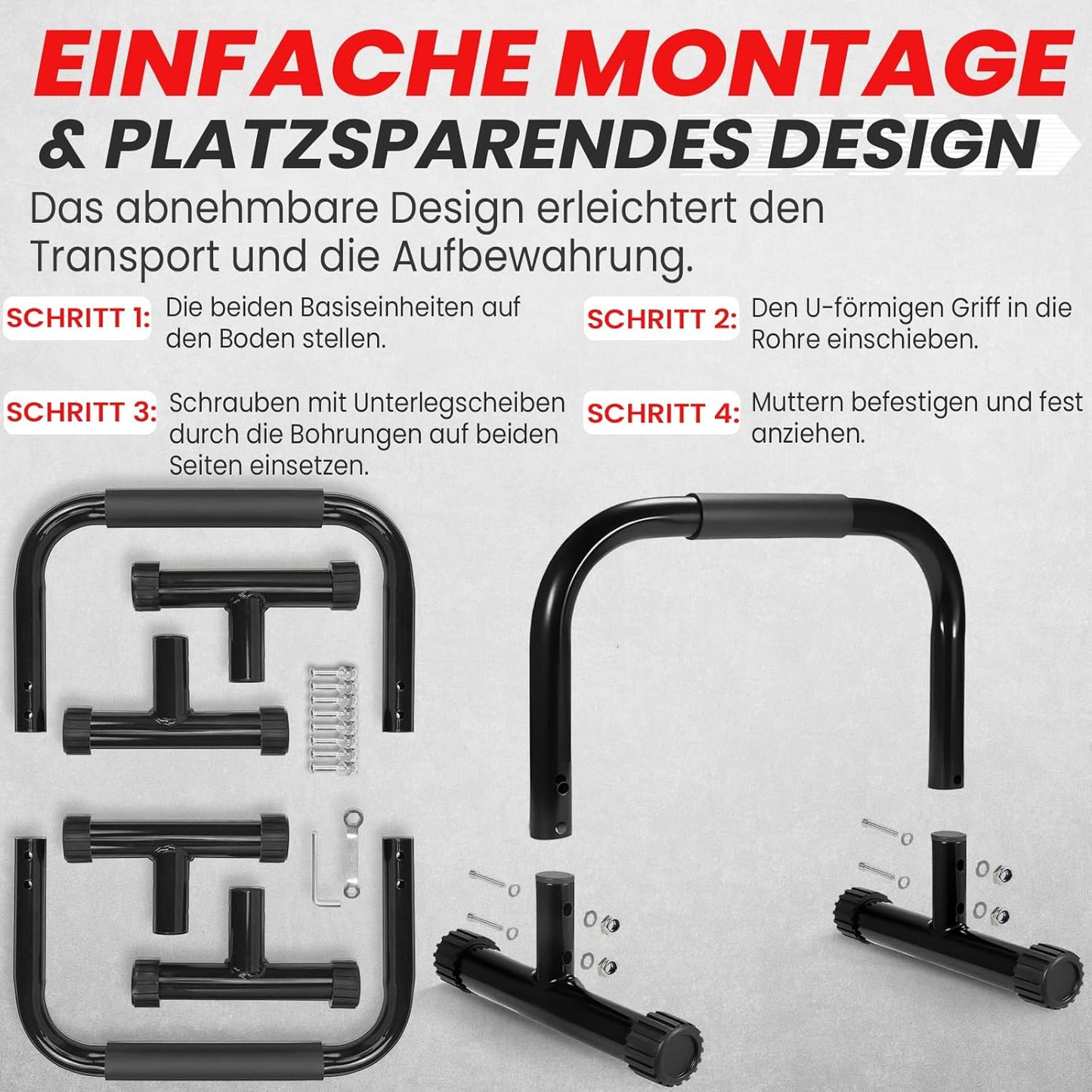 Handstand Parallettes, Schwarz 1