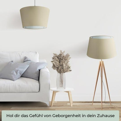 Lampenschirm, 35 cm, Beige XXL = ØU: 35cm | ØO: 27cm | H: 20cm