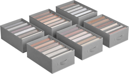 6-teiliges Kleiderschrank-Organizer-Set, Taubengrau