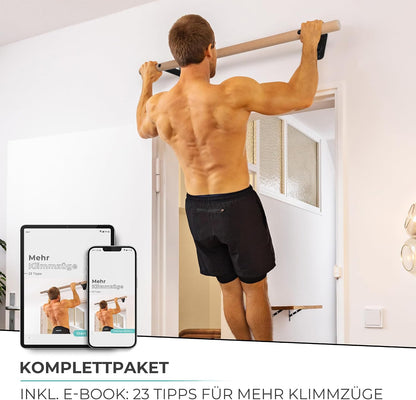 Holz Klimmzugstange zur Wandmontage über Türrahmen, Nur Klimmzugstange