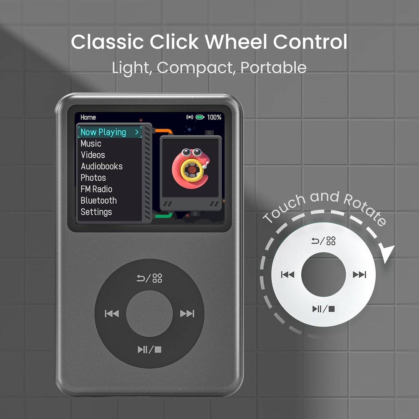 MP3-Player Y1 mit Bluetooth & FM-Radio, schwarz